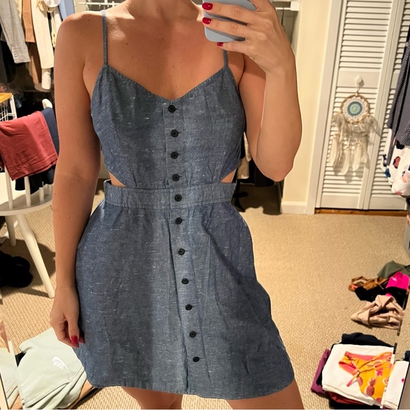 Madewell Chambray Cut Out Dress - Picture 1 of 4